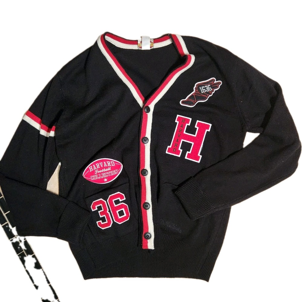 Vintage Y2K Stall & Dean Harvard Cardigan 2XL | Preppy Dark Academia Varsity...